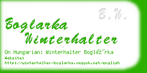 boglarka winterhalter business card